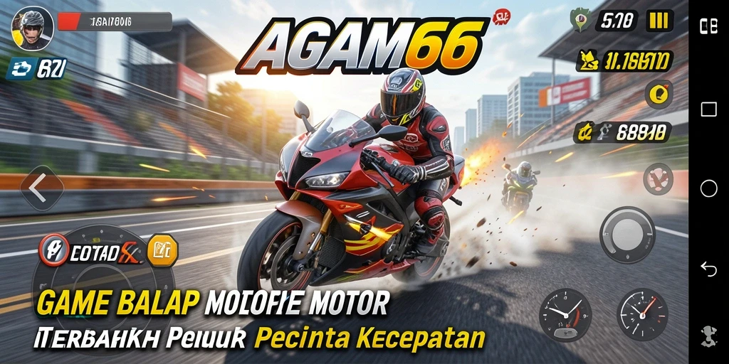 Gameplay balap motor yang seru dan mendebarkan di AGAM66.