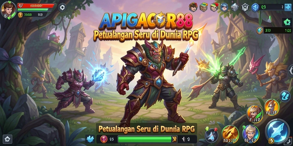 Tampilan gameplay seru di APIGACOR88 dengan petualangan RPG yang menarik.