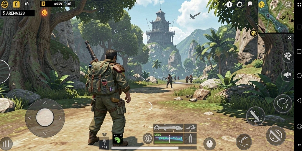 Gambaran gameplay mendalam di dunia Open World ARENA333.