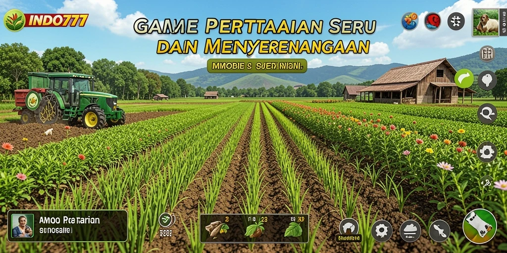 Tampilan gameplay INDO777 yang menakjubkan saat bertani.