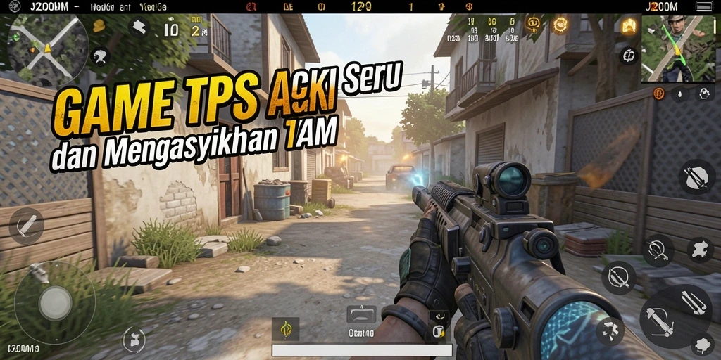 Tampilan gameplay mendebarkan di J200M, game TPS yang seru.