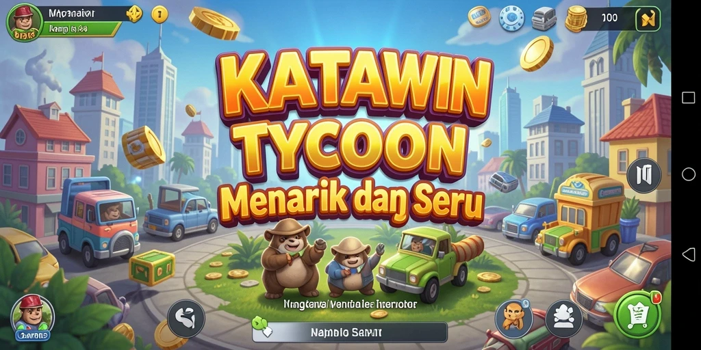 Tampilan menarik dan gameplay seru dari KATAWIN dalam dunia Tycoon.