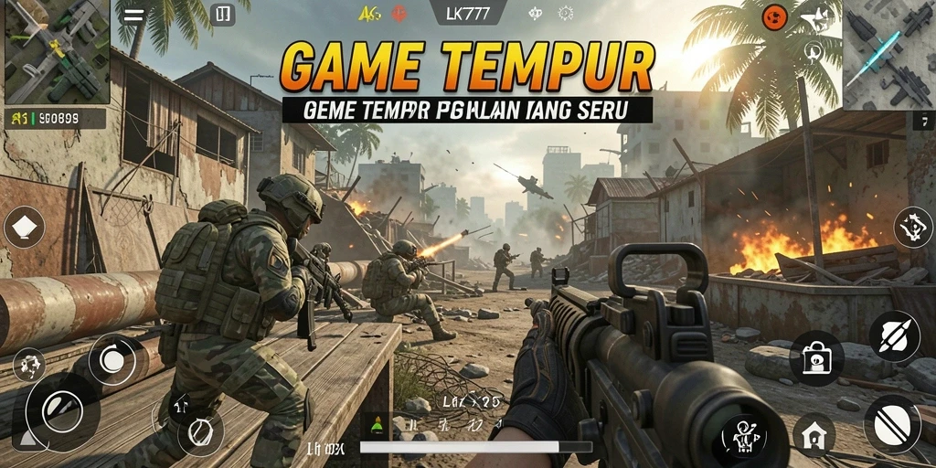 Gameplay intens LK777 dengan pertarungan FPS mendebarkan.