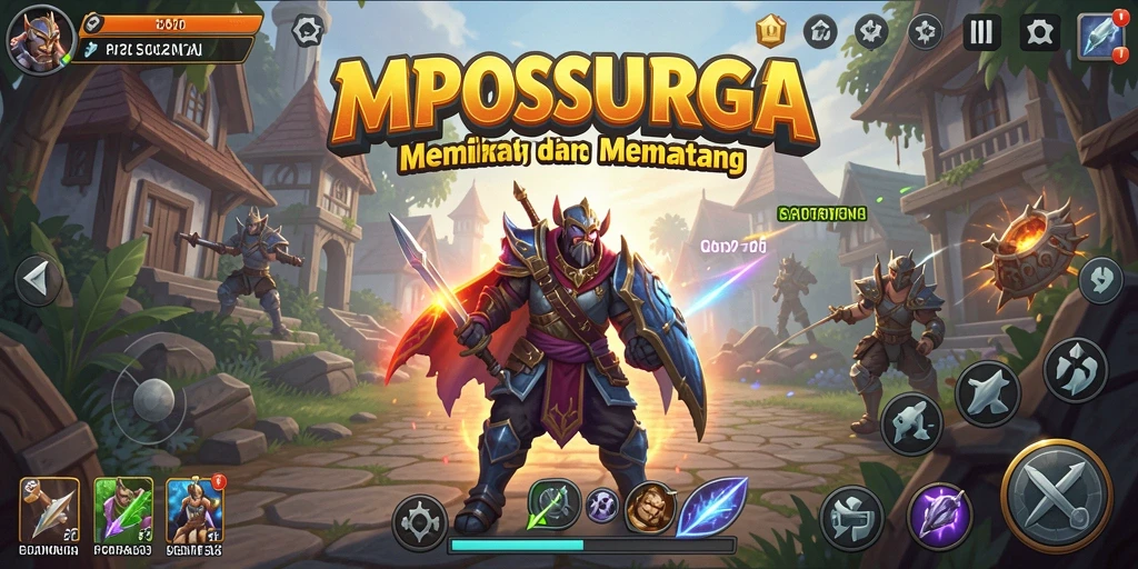Tampilan gameplay MPOSURGA yang penuh aksi dan strategi.
