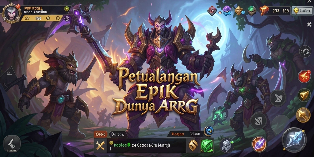 Screenshot gameplay POPOTOGEL menampilkan aksi pertempuran yang intens.