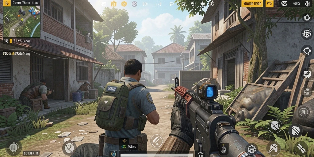 Tampilan gameplay seru R6R6 dengan aksi tembak-menembak yang mendebarkan.