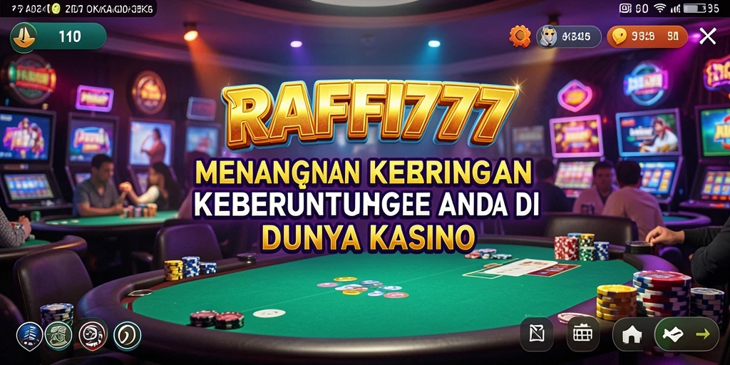 Tampilan gameplay yang mendebarkan di RAFFI777, penuh keseruan kasino.