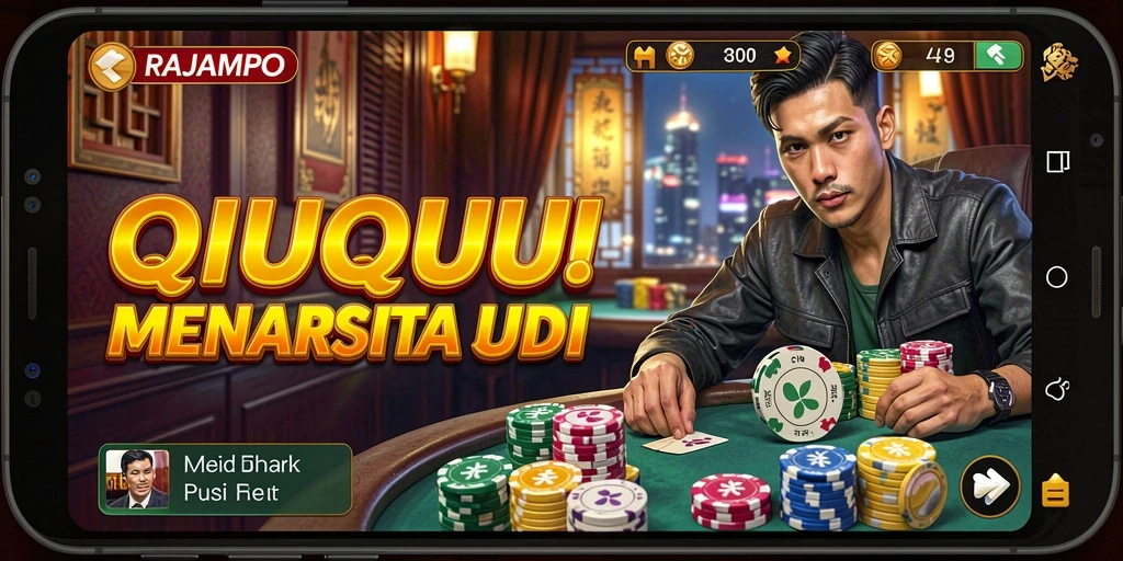Tampilan gameplay seru dari RAJAMPO dengan suasana QiuQiu yang menegangkan.