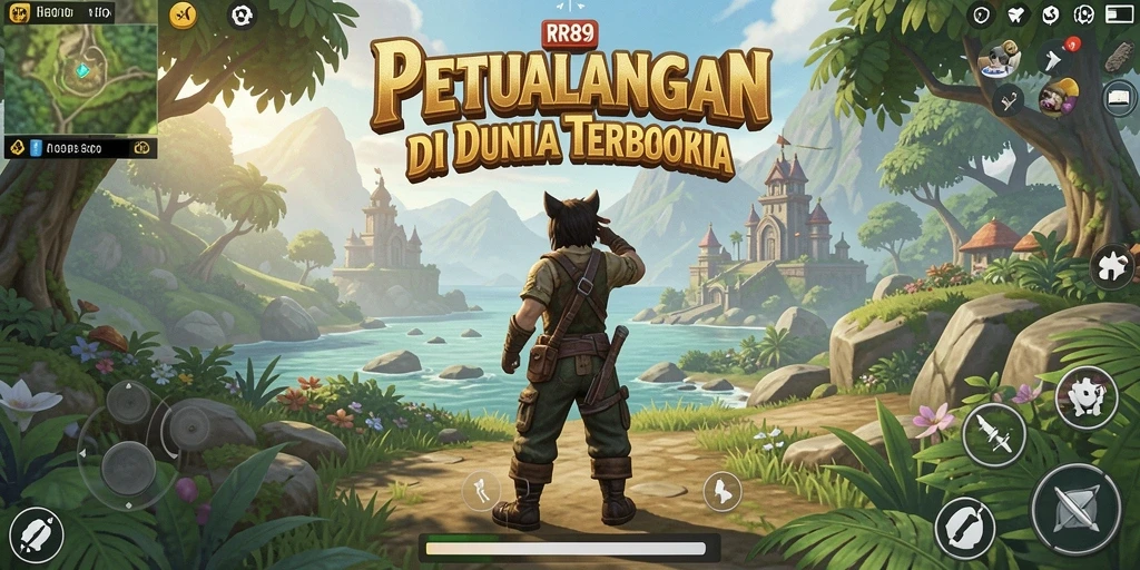 Screenshot menampilkan gameplay Open World dengan eksplorasi luas.