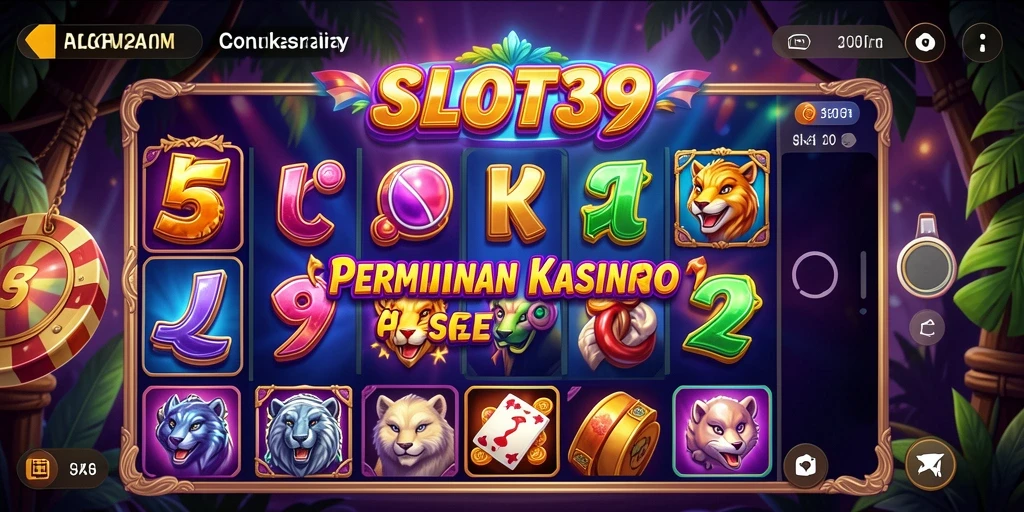 Tampilan gameplay SLOT39 yang penuh warna dan dinamis.