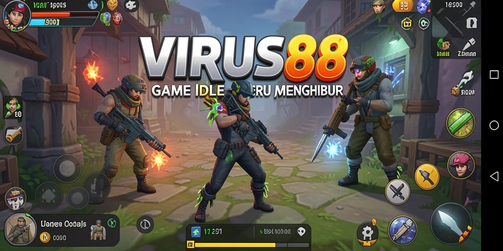 Tampilan gameplay seru di VIRUS88 yang penuh tantangan.