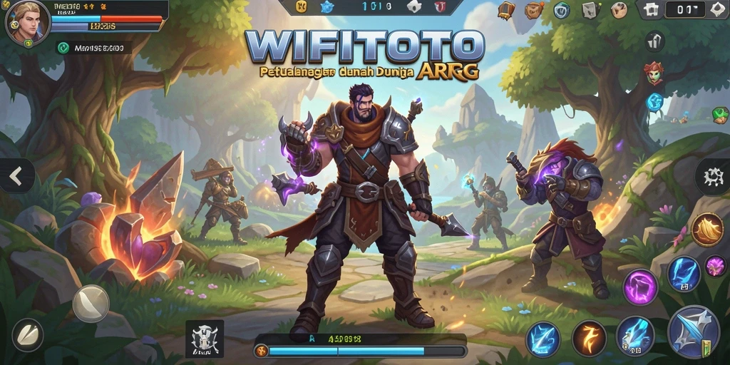 Tampilan gameplay epik dalam WIFITOTO yang menampilkan pertempuran menarik.